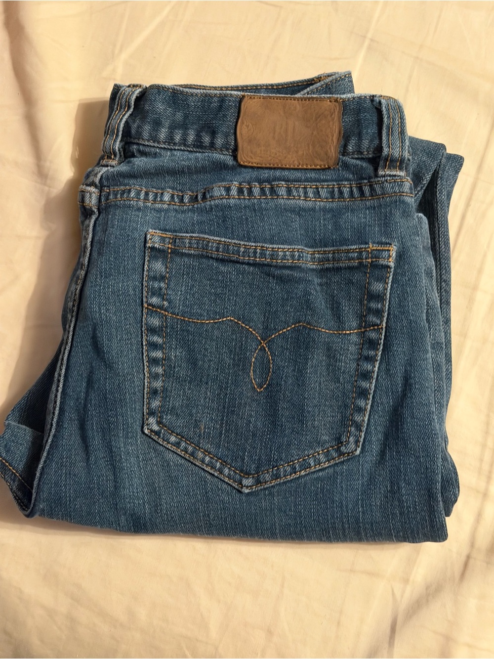 Classic Denim Jeans with Back Pocket Stitching Lauren Ralph Preppy Old Money
